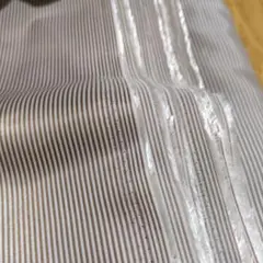 約120×250cm+α　ベージュ系色ストライプ柄の裏地