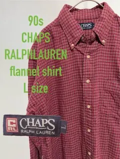 90s CHAPS RALPHLAUREN ネルシャツ ラルフローレン