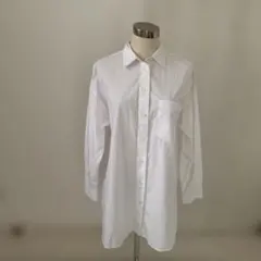 UNIQLO ホワイト 長袖ロングシャツ L