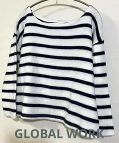 本日限定お値下げ　フリース風ボーダー長袖トップス Mサイズ　ゆったり