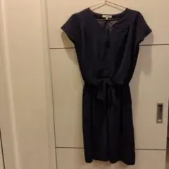 PROPORTION BODY DRESSING 半袖ワンピース ネイビーのサムネイル