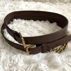 極美品✨ラルフローレンLAUREN レザー ダブルベルト　　チェーンのサムネイル