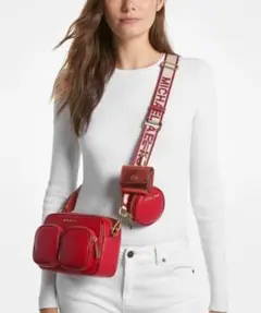 MICHAELKORS クロスボディウィズテックアタッチ レッド