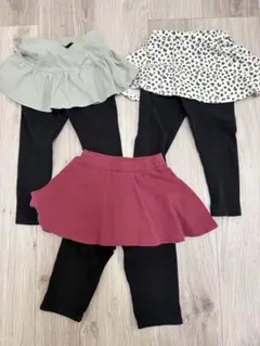 キッズ　スカッツ(レギンス付スカート)3着セットのサムネイル