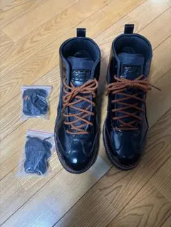 Onitsuka Tiger レザー ブーツ 黒 オレンジ靴紐 Onitsuka Tiger レザー ブーツ 黒 オレンジ靴紐 - メルカリ