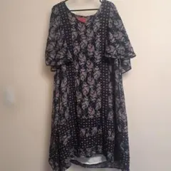 SOMARI ソマリ　ネイビー　 ペイズリー柄 ロングワンピース