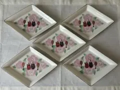 お雛様　菱形　銘々皿　５枚セット