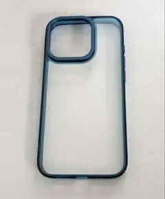 iPhone15Pro 隠しスタンドTORRAS ケース クリア ブルー