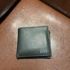 GUCCI ダークグリーンレザー 二つ折り財布