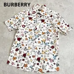 希少 バーバリーBURBERRYブラックレーベル 半袖アロハシャツ 花柄 総柄のサムネイル