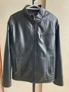PUレザージャケット　ブラック