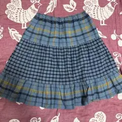 SALE KUMIKYOKU チェック柄フリルスカート 140cm