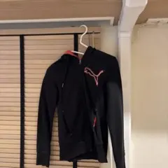 Puma フルジップ パーカー ブラック/オレンジ