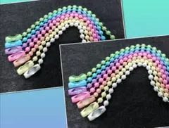 パステルカラーボールチェーン14本