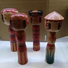 久志先生作 木製こけし4体セット