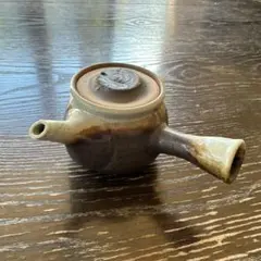 陶器製 急須 グレーとブラウン