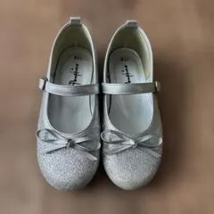 シルバー グリッター フォーマルシューズ 17センチ　ラメ