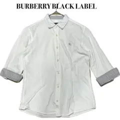 BURBERRY BLACK LABEL 七分袖 ポロシャツ シャツ 三陽商会