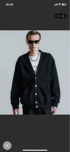 THE CRIMIE ブラック カーディガン M