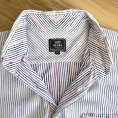 BEAMS HEART ストライプシャツ M マルチカラーストライプ