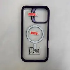 【MagSafe対応】iPhoneケースレンズ保護付き スタンド機能 パープル