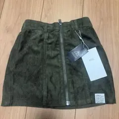 AZUL BY MOUSSY フロントジップ ミニスカート カーキ 120のサムネイル
