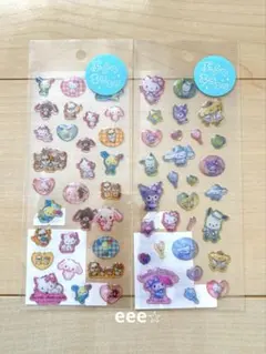 ぷっくりシール サンリオ 平成 ぷっくりキラキラ 2枚 正規品