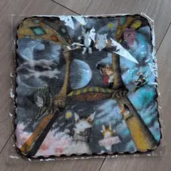 わちふぃーるど ダヤン アート刺繍ミニタオル 夜空のサーカス