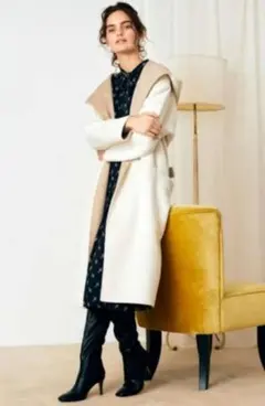 CELFORD セルフォード カシミア混クルーネックフレアコート - メルカリ