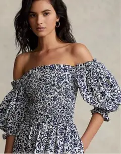 【現行正規品】ポロラルフローレン フローラル スモッキングワンピース M〜L