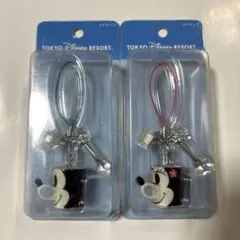 東京ディズニーリゾート限定　新品　ミッキー　ミニー　ストラップ　2個セット　レア