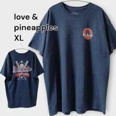 XL野球モチーフ・アメカジ・love & pineapples Tシャツ・古着