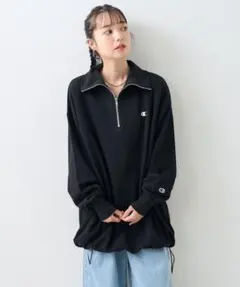最終値下げ　美品　チャンピオン　ハーフジップスウェット