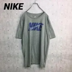 x0066 ナイキ Tシャツ グレー XL ゆるだぼ センターロゴ