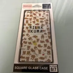 リラックマ iPhone 8/7 スクエアガラスケース