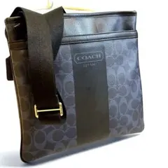 美品✨ コーチ　ショルダーバッグ シグネチャー　ヘリテージ　斜め掛け　PVC