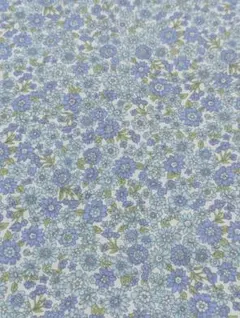小花柄 サックス✕ブルー　生地　TC　1m