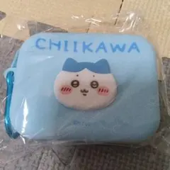 ちいかわ ミニシリコンポーチ 水色 キーホルダー付き　ハチワレ