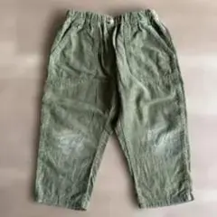 オリーブグリーン コットンパンツ