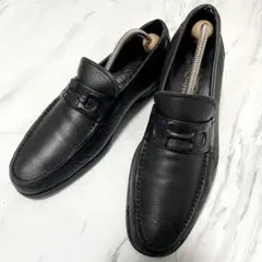 フェラガモ ガンチーニ ローファー 革靴 レザー ブラック 25.5cm