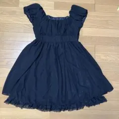 ノースリーブ　ワンピース　ミニワンピース　ブラック