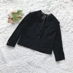 【訳あり】 サンクローバー (11/L) テーラードジャケット トロピカル 黒