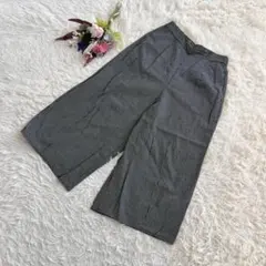 『Samansa Mos2』サマンサモスモス　ワイドパンツ　ガウチョ　ストライプ