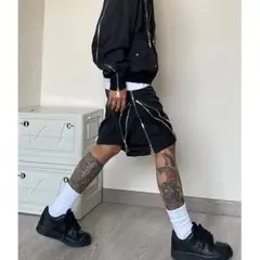 zip demik shorts half pants y2k opium