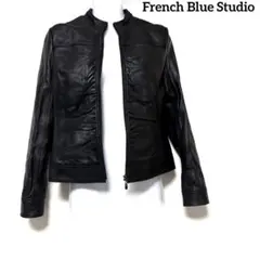 美品　French Blue Studio レザージャケット　ブラック