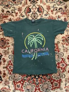 90s ヴィンテージ カリフォルニア Tシャツ シングルステッチ 緑　ハーレー
