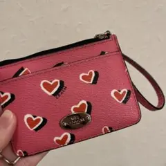 最終値下げ　美品　COACH ハート柄 コインパスケース
