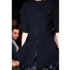 STELLAMcCARTNEY ペプラム ツイード ジャケット フレア 黒のサムネイル