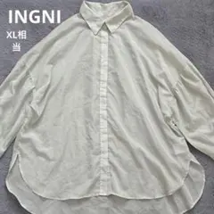 イング オーバーサイズ シアーシャツ ブラウス 大きいサイズ　XL相当　春服