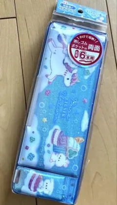 クラックス 消しゴムポケット付き 両面開きペンケース 筆箱 ユニコーン 入学